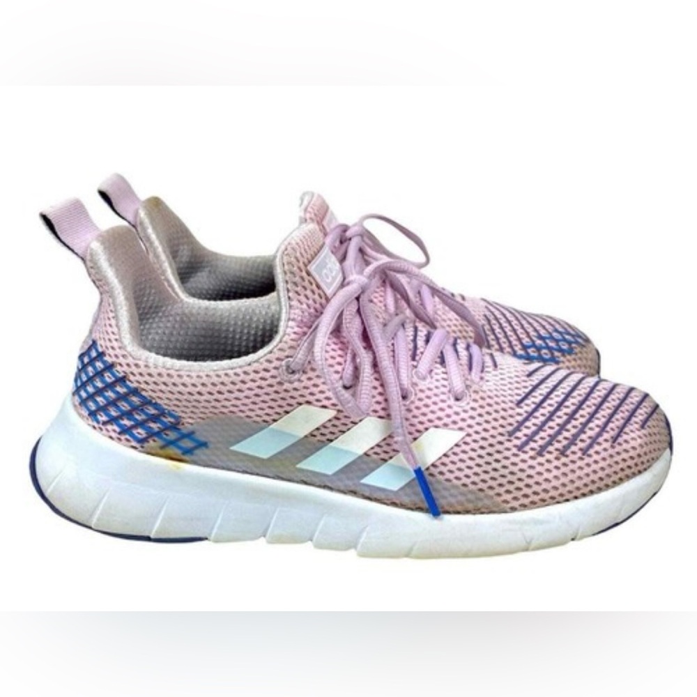 Adidas Asweego Pink Purple Knit Sneakers Shoes-Kids Girls 3